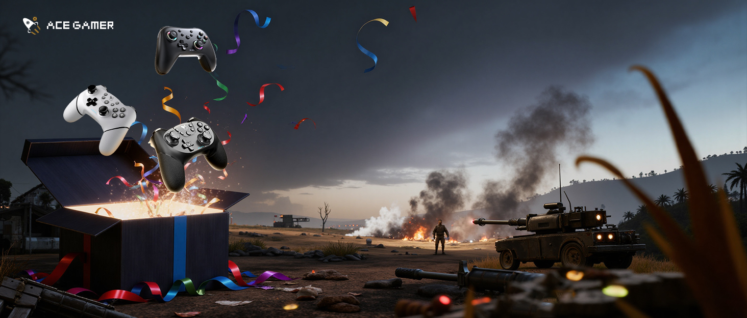 Бездротовий геймпад AceGamer для PS4/Pro/Slim/PC з турбо-функцією, вібрацією та сенсорною панеллю Galaxy