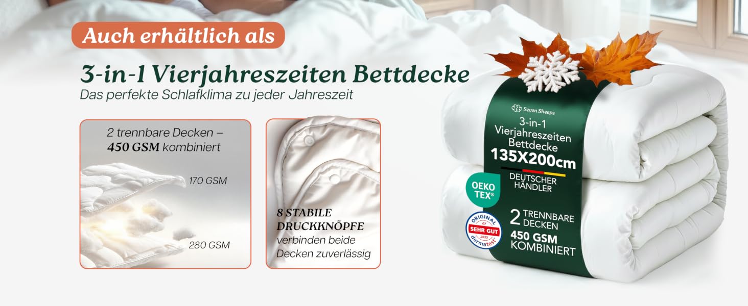 Літня ковдра Premium Duvet 135x200 см, гіпоалергенна всесезонна ковдра для сну