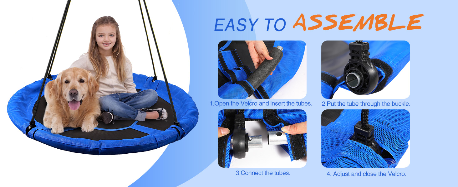 Шоукель REDCAMP Ø 110 см, водостійкий Textilene, для саду та майданчика, блакитний