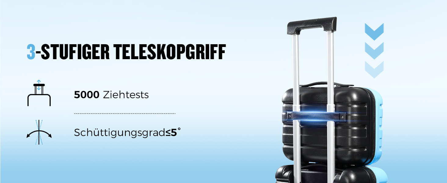 Чемодан ручної об'єм Lekebobor 2 шт. 45x36x20 см (EasyJet) з TSA-замком та колесами, блакитний. Набір валіз, дорожній набір, валіза-ролер.