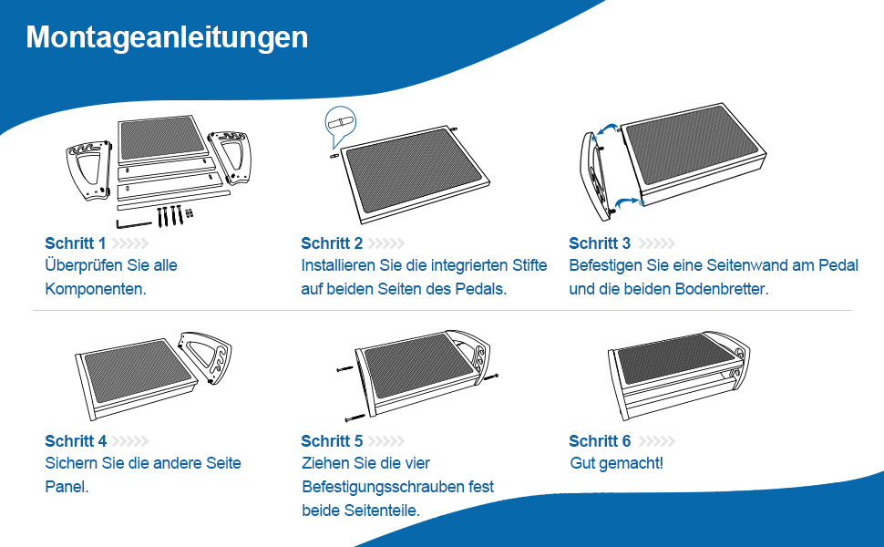 Підставка під ноги StrongTek для столу, дерево, для роботи, 3 положення висоти, ергономічна, антиковзаюча, покращує поставу та кровообіг, до 181 кг, чорна