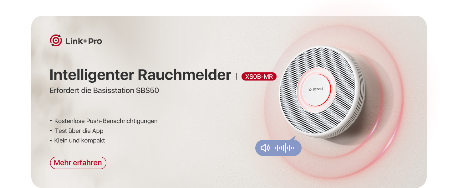 X-Sense Детектор диму з Wi-Fi, голосовим оповіщенням та 17 зонами, 33 мм, 12 шт. (з базовою станцією) XS0B-MR121, для дому