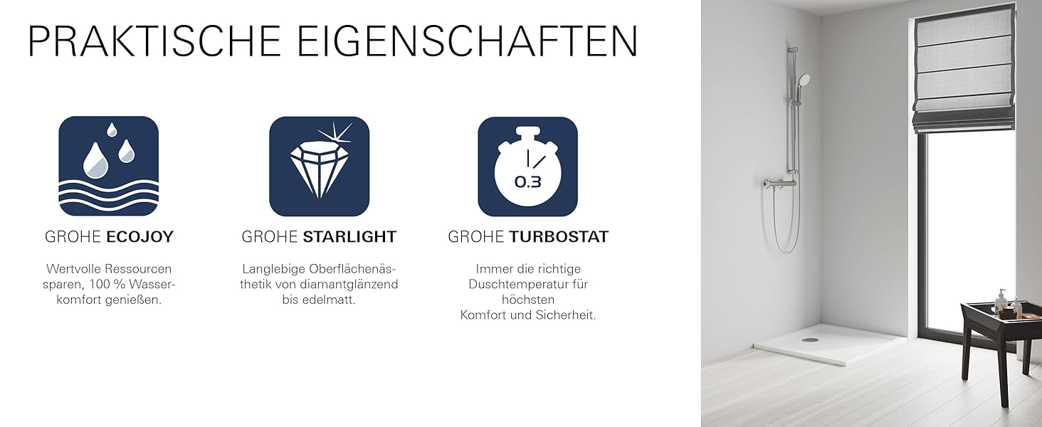 Змішувач для ванни Grohe Grohtherm 800 з термостатом, хром, 34567000 (S-Anschlüsse)