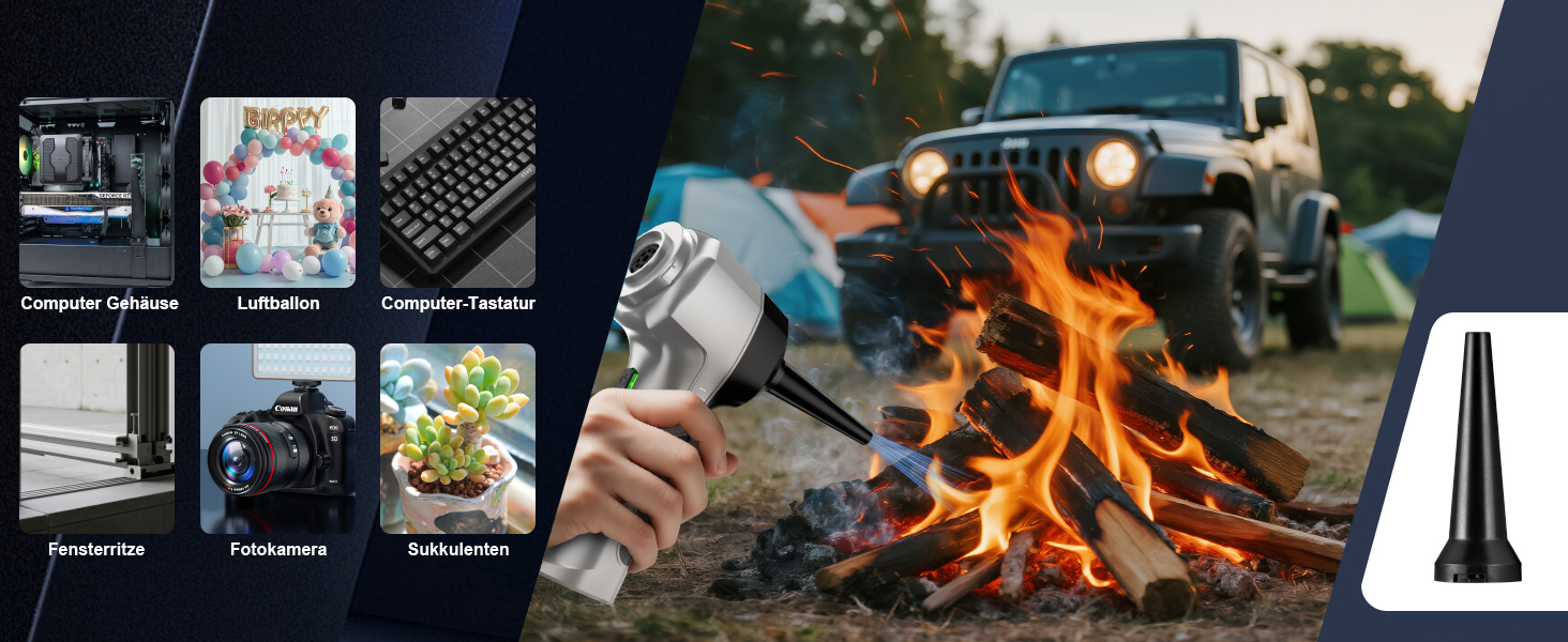 Акумуляторний ручний пилосос 4-в-1 для авто та дому, потужність 25000Па, бездротовий електроповітродув для прибирання шерсті, кухні та ПК, чорний