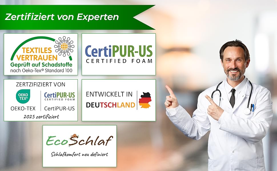 Ортопедична подушка OrthoDual з Dual Memory Foam для сну на боці - підтримка шиї, зменшення болю в шиї (60x35x9,5/12)