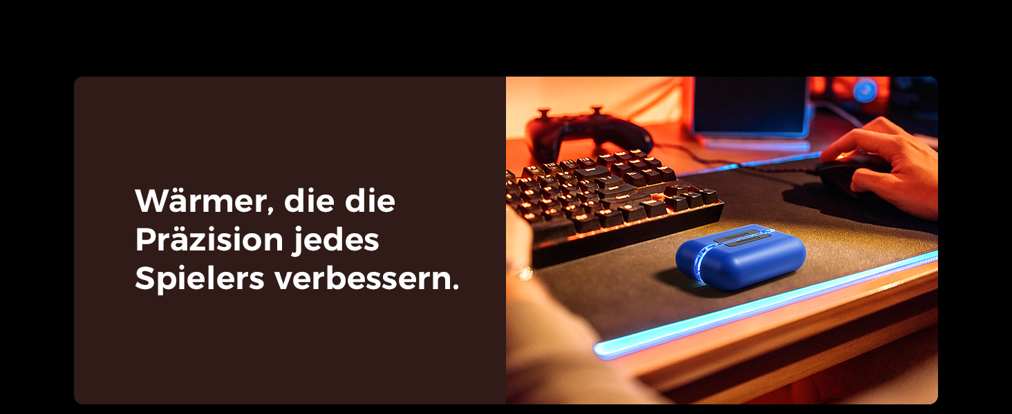 Електричний грійка для рук OCOOPA 10000 mAh, 2 шт. з розділенням, магнітний, 4 режими нагріву, швидкий нагрів, USB powerbank для зими, UT2s (MagTwins) (Pro_Schwarz)