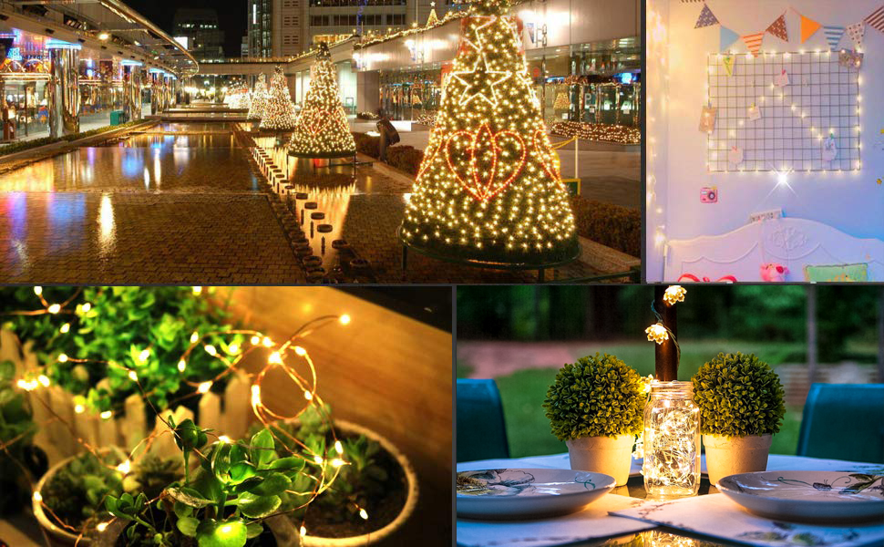 EASTERNSTAR Льодогенератор світлодіодна гірлянда мідний дріт 20м, 200 LED, EU штекер, 8 режимів, водонепроникна, для декору інтер'єру, екстер'єру, саду, вечірки, Різдва, освітлення, тепле біле світло