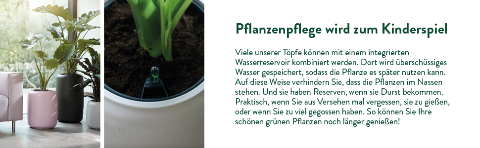 Горщик для квітів Elho Brussels Rund Rollen 35 - Чорний/Антрацит, 35 см, з роликами, з переробленого пластику