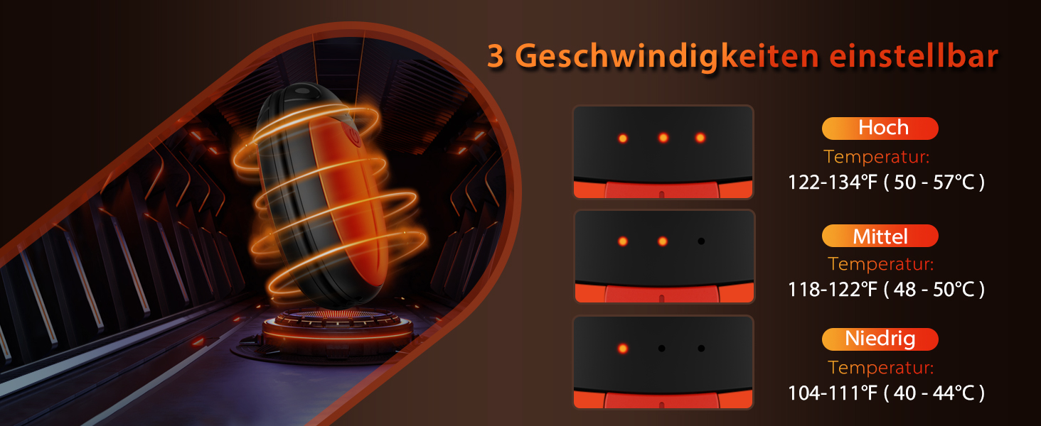 Електричні грілки для рук VTHW, набір 2 шт. - 20 годин тепла, USB, 3 температурні режими, для спорту та Raynaud's, помаранчевий