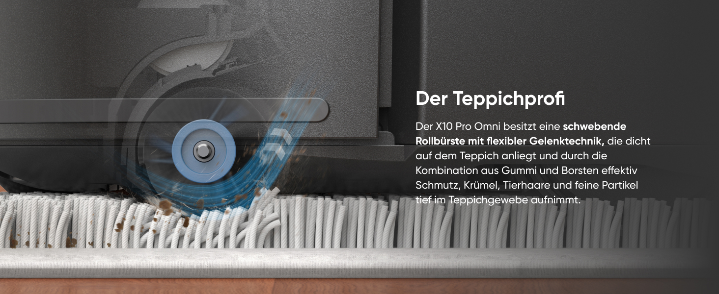 Робот-пилосос Eufy X10 Pro Omni з функцією миття та авто-дозаправкою, 8000Pa, 2 мопи з автомийкою та сушінням (відновлений)