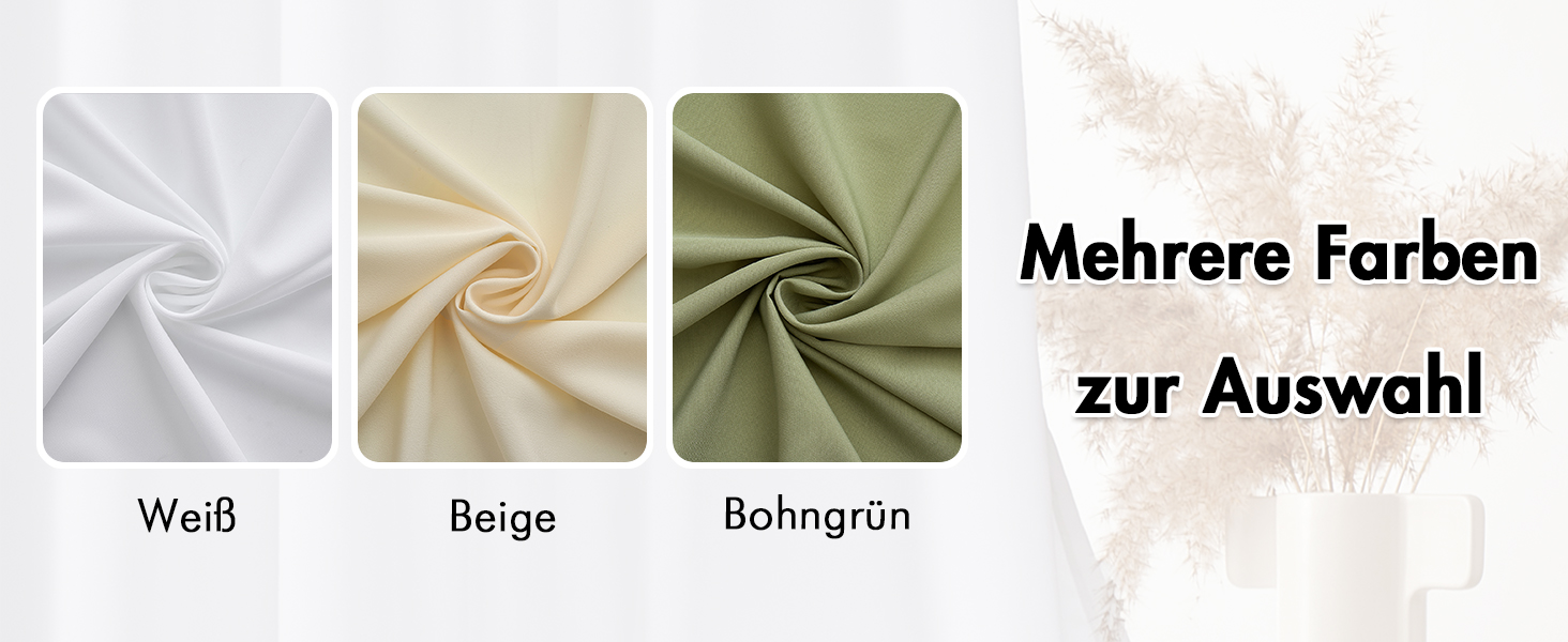 Комплект штор MIULEE Voile з 2 шт. , напівпрозорий, 140x260см, Bean Green