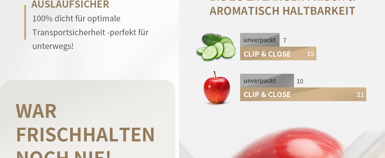 Набір контейнерів для зберігання їжі з кришками, 20 шт. (10 контейнерів, 10 кришок), миюча посуду, придатні для мікрохвильової печі та морозильної камери, герметичні, сучасні, для продуктів харчування, набір контейнерів для їжі (FE1537-cremig)