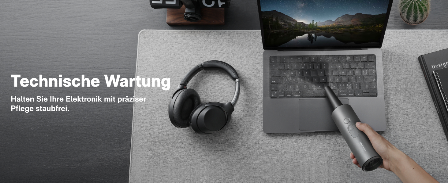 Акумуляторний ручний пилосос HOTO 20000Па 4-в-1 для авто, дому та клавіатури, бездротовий міні-пилосос з функцією обдуву