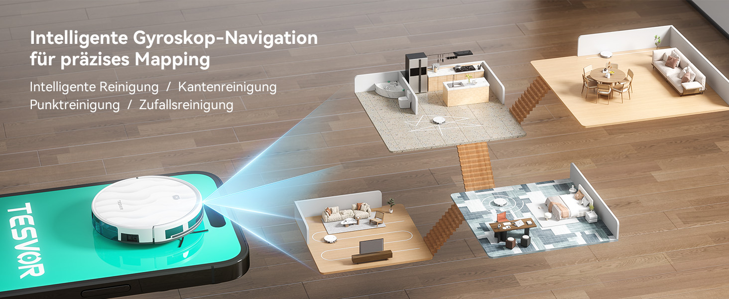 Робот-пилосос Tesvor S8 Pro з функцією миття - 8000Pa, LiDAR-навігація, 240 хв роботи, керування через додаток/Alexa, для прибирання шерсті тварин, килимів та твердих підлог (M2)