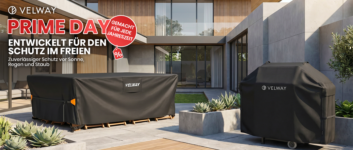 Чохол захисний для садових меблів Velway водонепроникний 180x120x74 см сірий прямокутний