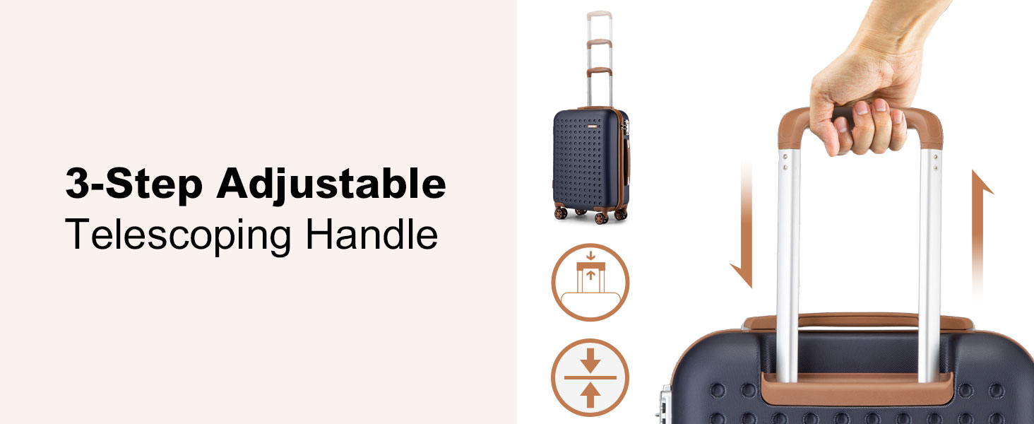 Набір валіз KONO з ABS пластику (4 шт.) - білий колір, 75x48x29 см, з TSA замком