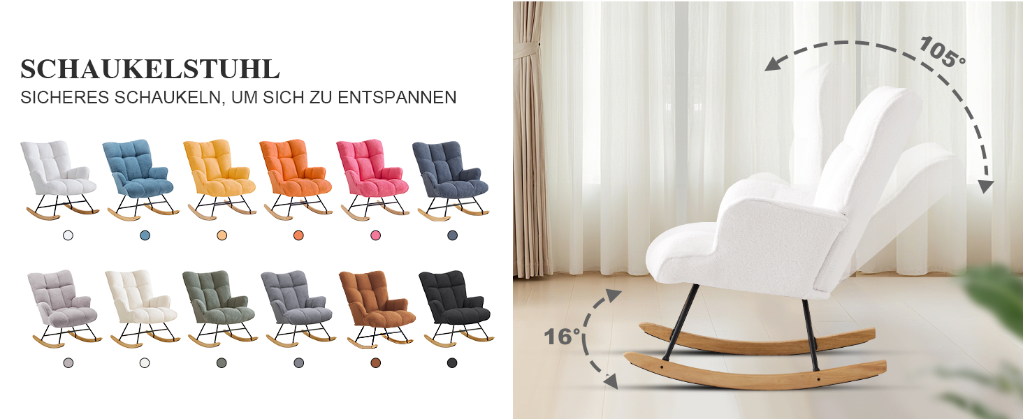 Крісло-гойдалка для годування Stillsessel з підлокітниками, біле, до 136 кг