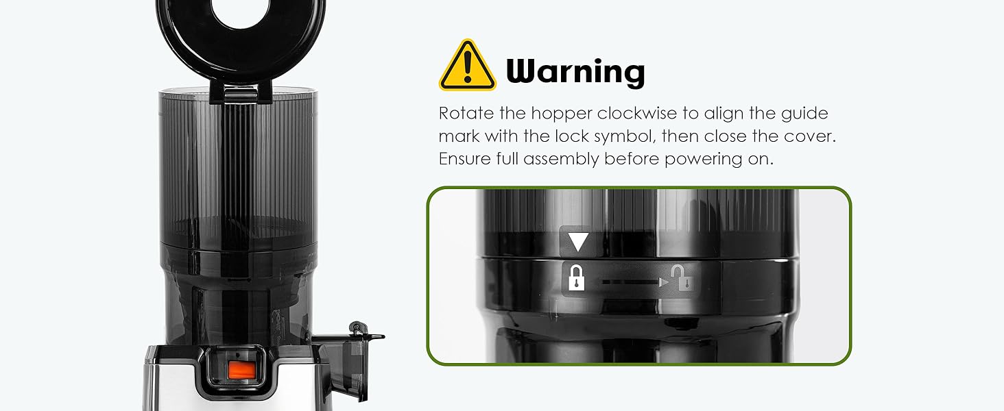 Фреш-прес Fretta Slow Juicer: повільний соковитискач з нержавіючої сталі, 135 мм, 1.8 л, з функцією реверсу, BPA Free, 250W сірий