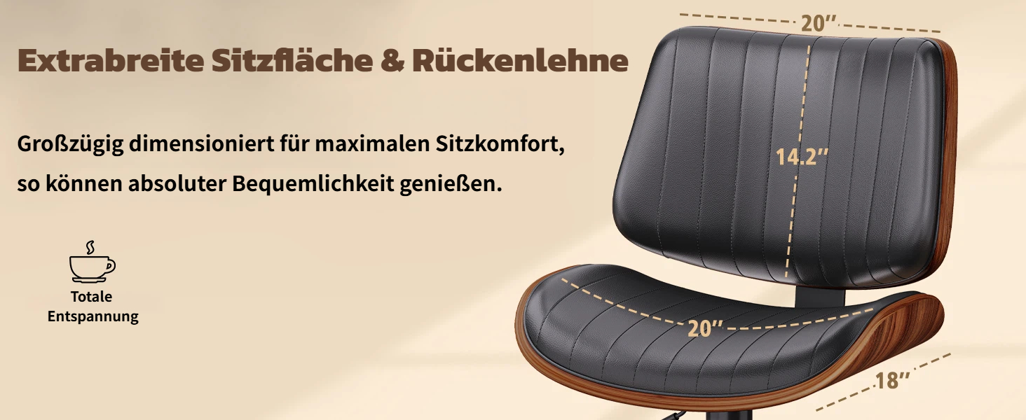 Набір з 2 барних стільців GIKPAL з дерев'яною спинкою та шкіряним сидінням, обертаються, чорний
