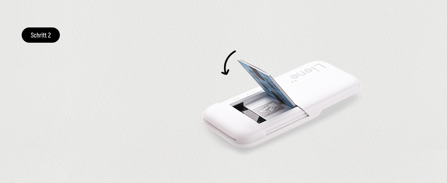 Liene Pearl K100 Міні-фотопринтер для смартфонів, білий. Підтримка Bluetooth 5.0, сумісний з iOS та Android, 5 листів фотопаперу.