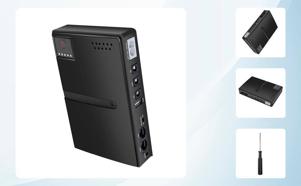 Mini UPS із захистом від перебоїв живлення, USB, 18 Вт, DC USV, батарея-резерв для камери, роутера, оптичного модему, 15 В, 24 В, POE, 5 В, 9 В, 12 В (EU-штекер)