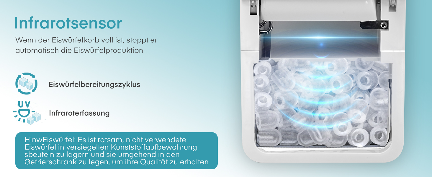 Машина для льоду Fohere портативна, самоочищення, 14 кг/24 год, зелена - для дому, бару, офісу, кемпінгу