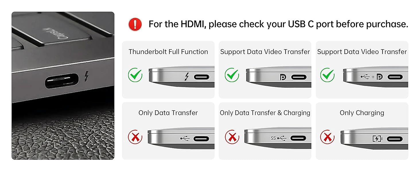 Підставка для ноутбука BENFEI з док-станцією USB-C 6-в-1: HDMI (4K@60Hz), Gigabit LAN, 100W Power Delivery, 10Gbps (1x USB-C 3.2 & 2x USB-A 3.2) – сумісна з MacBook Pro/Air, iPad Pro, XPS, ThinkPad