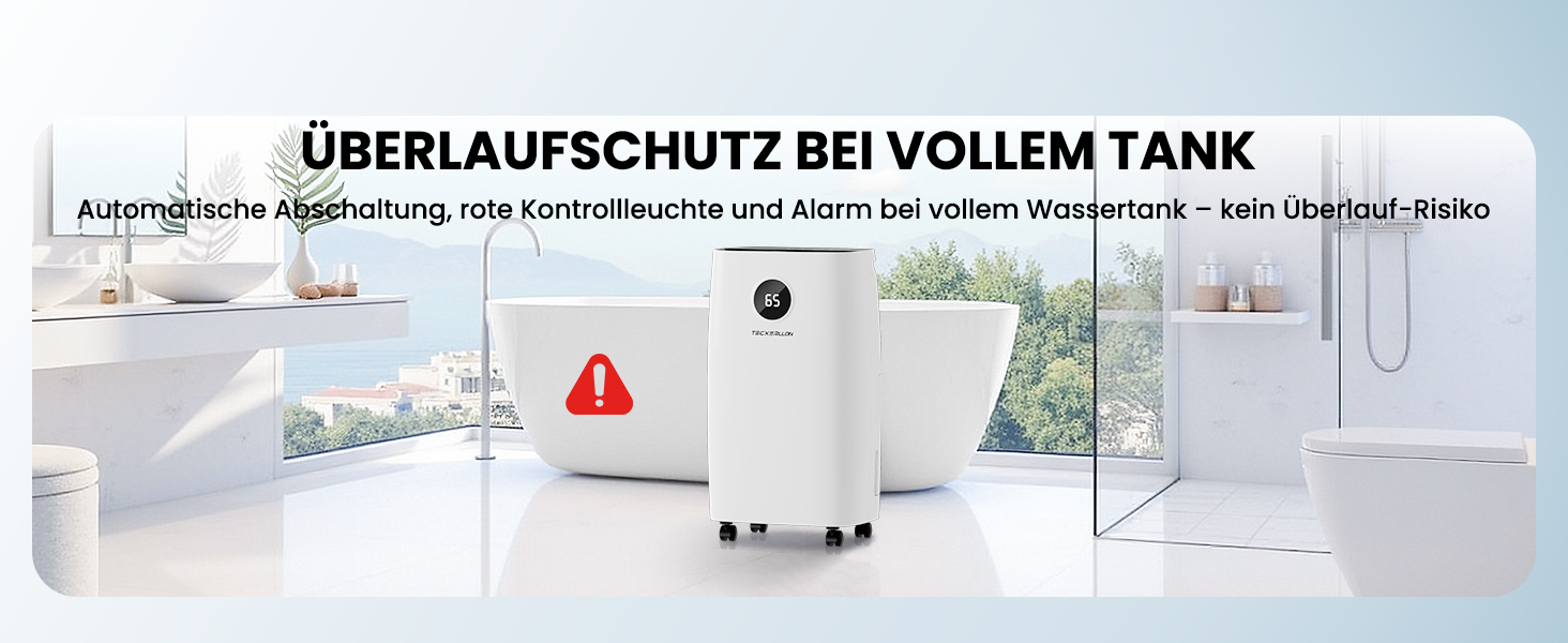 Електричний осушувач повітря 15L, 30㎡, для підвалу, з тачем, 2.5L бак, дренажний шланг, 46dB, таймер 24h, гарантія 3 роки