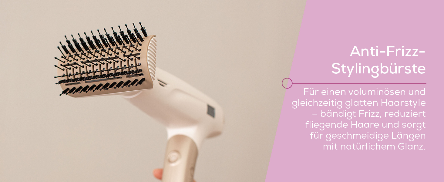 Фен для волосся Beurer HC 150 FusionDry Pro з цифровим двигуном, іонізацією та набором з 4 насадок, складаний дорожній