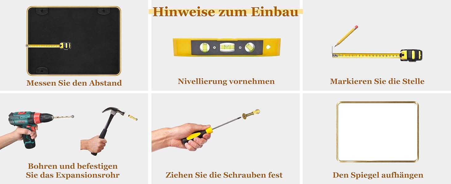 Дзеркало на стіну 60x90 см, золоте, для ванної, вітальні, спальні, прихожої