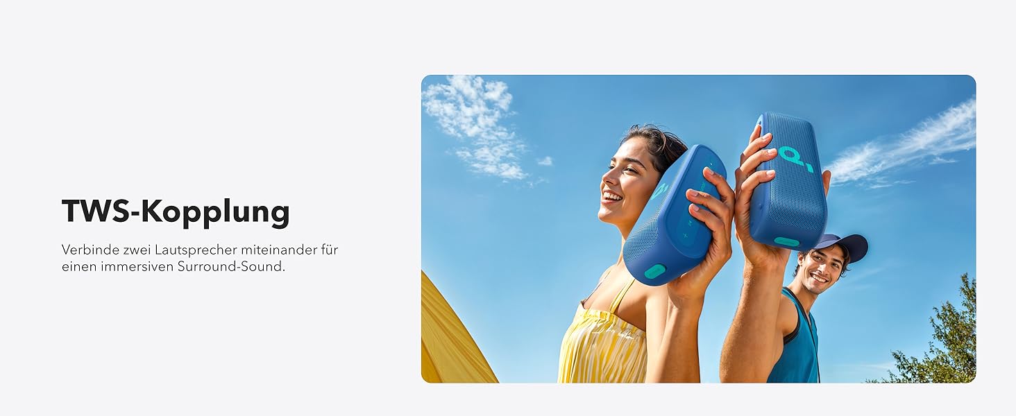 Soundcore Select 2S: Портативна Bluetooth-колонка з 20W, BassUp™ та IPX7 захистом (синій)