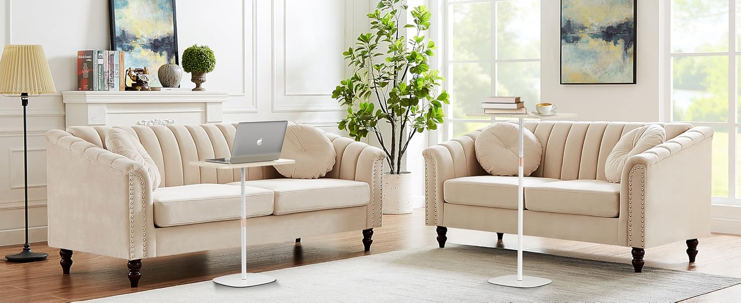 Регульований підставка для ноутбука, мобільний столик для дому, офісу та школи, білий