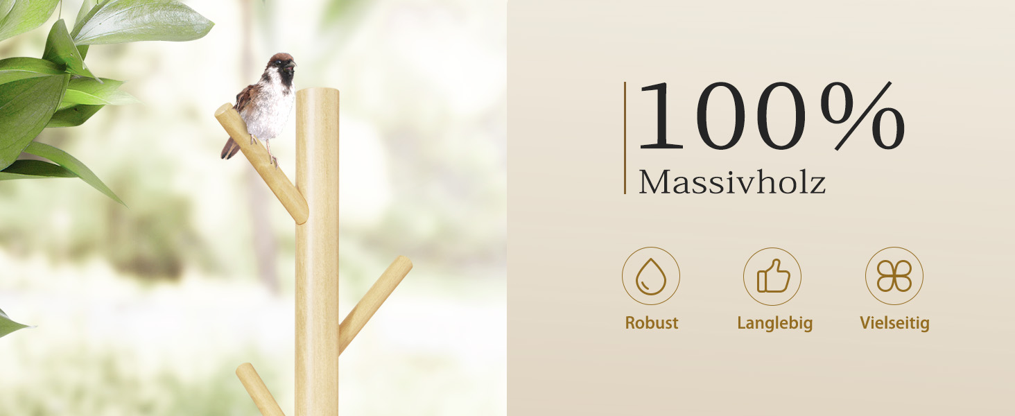 Дерев'яна вішалка для одягу Pipishell з 8 гачками, регульована по висоті, для одягу, шапок та сумок, для вітальні, спальні або офісу