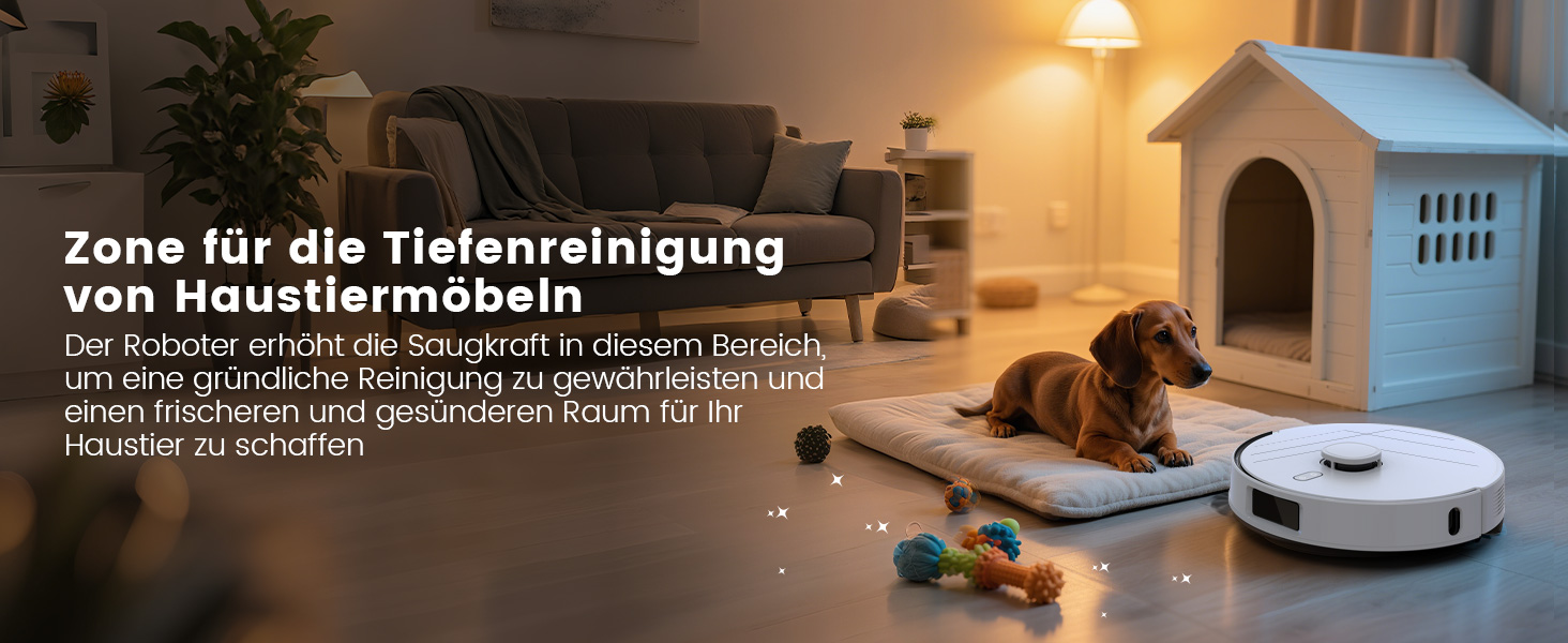 Робот-пилосос AIRROBO T30+ з функцією миття, LiDAR навігація, 6000Pa, 3.5L пилозбірник, 240 хв роботи, керування через додаток, білий малюнок