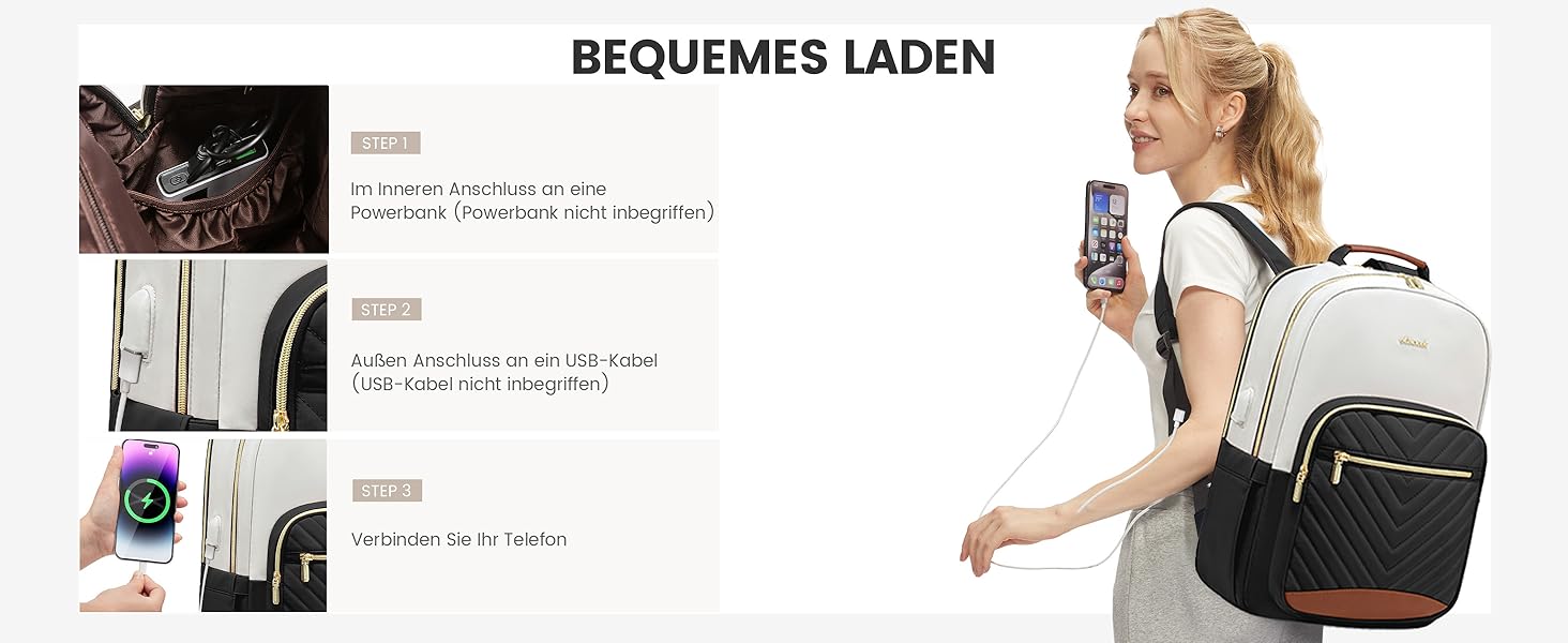 LOVEVOOK Рюкзак для жінок, великий, 15.6 дюймів, сумка для ноутбука, водонепроникний, шкільний рюкзак, для дівчаток-підлітків, чорний, елегантний, для роботи, навчання, подорожей (15.6 дюймів, бежево-чорний-коричневий)