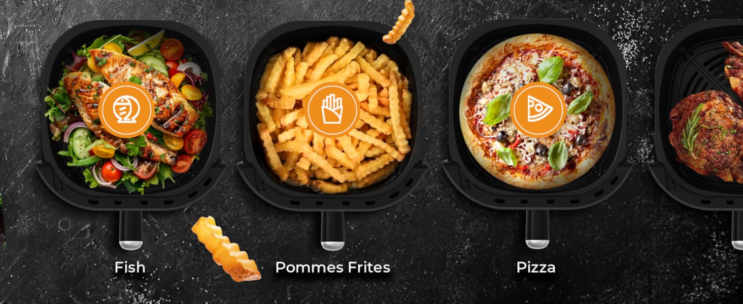 Фритюрниця Balter Airfryer HL-551T 5.5 л, чорна: 12 програм, 100 рецептів, з вікном