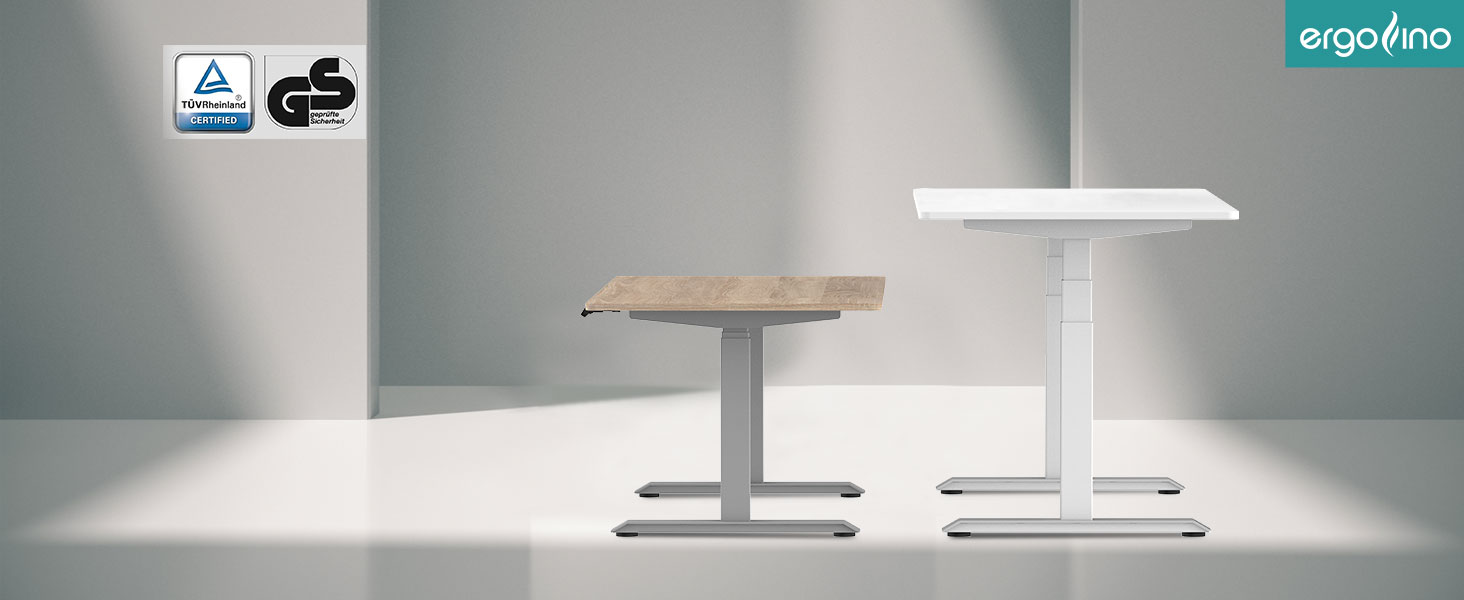 Ергофіно - Регульований стіл з металевим каркасом DT30 PRO (Чорний), 2 мотори, 3-рівневе регулювання, пам'ять, сертифікат GS, висока вантажопідйомність