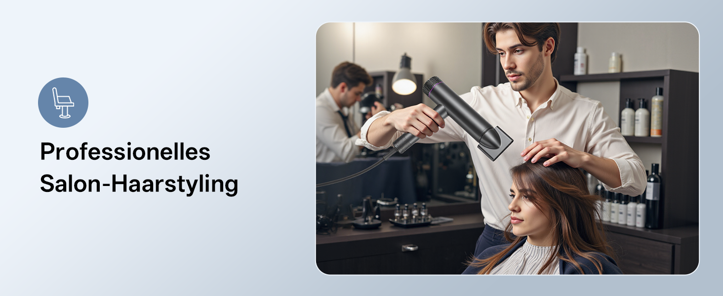 Професійний іонний фен для волосся CONFU 1700W, складаний фен з магнітним дифузором та стилізуючою насадкою, темно-сірий