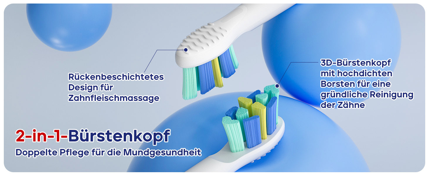 Електрична зубна щітка Seago SG-2316 (зелена) з 10 насадками, тиха, для подорожей, з тримачем та кейсом, ультразвукова, акумулятор 60 днів, таймер для дорослих