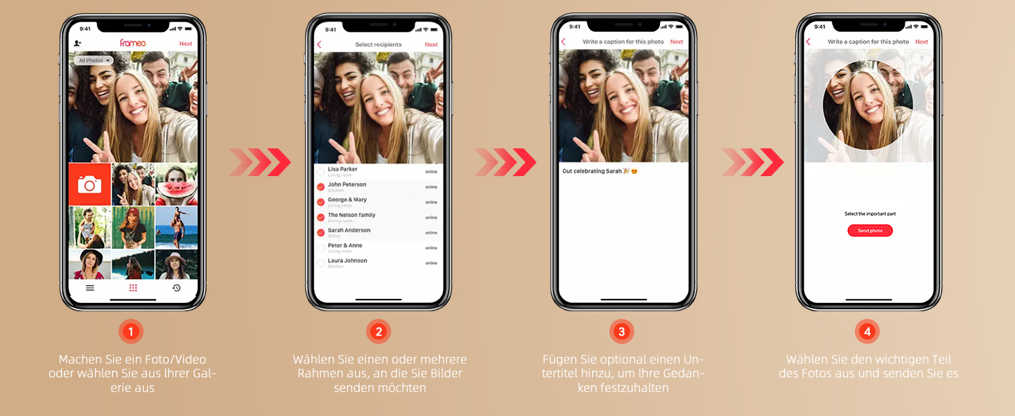 Цифровий фоторамка Aorpdd з Wi-Fi, 10.1 дюйма, HD IPS, сенсорний екран, 32GB, автоматичне обертання, Frameo App, чорний