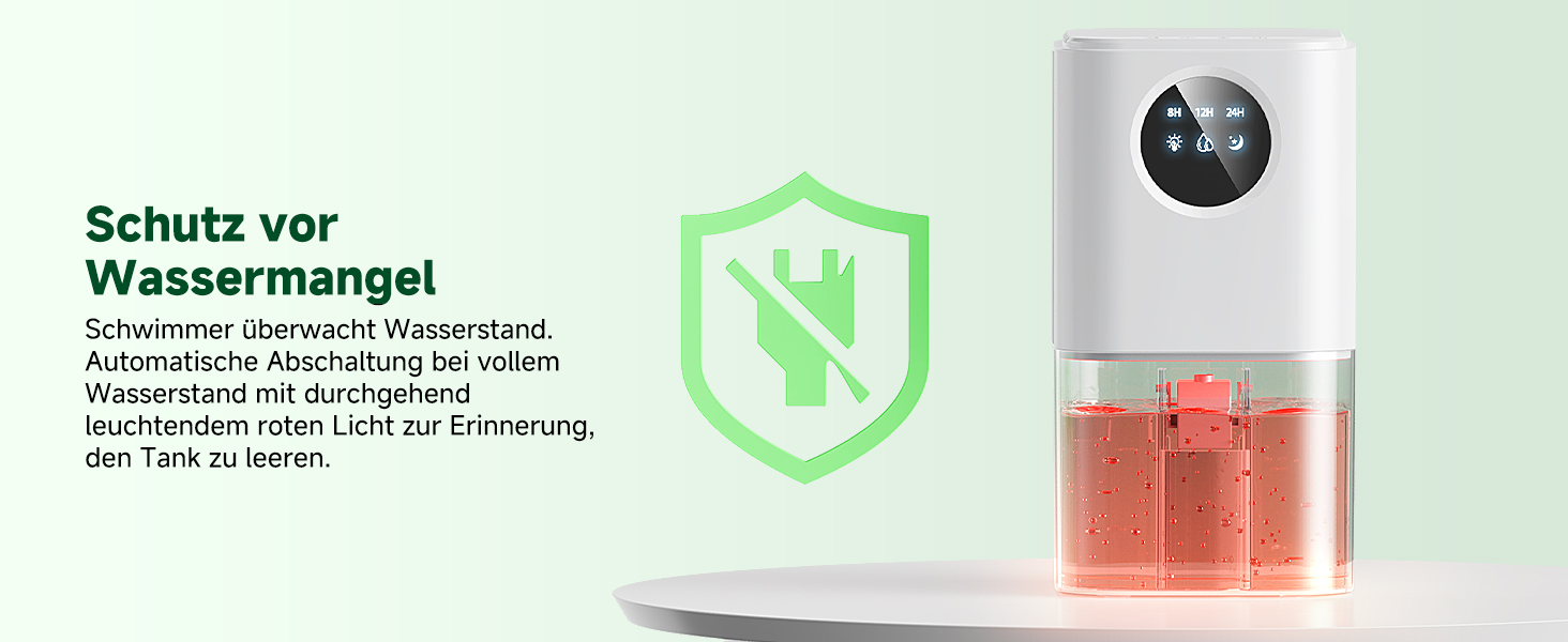 Електричний осушувач повітря 1800 мл - тихий осушувач для дому з автовимкненням, режимом сну та таймером 24 години