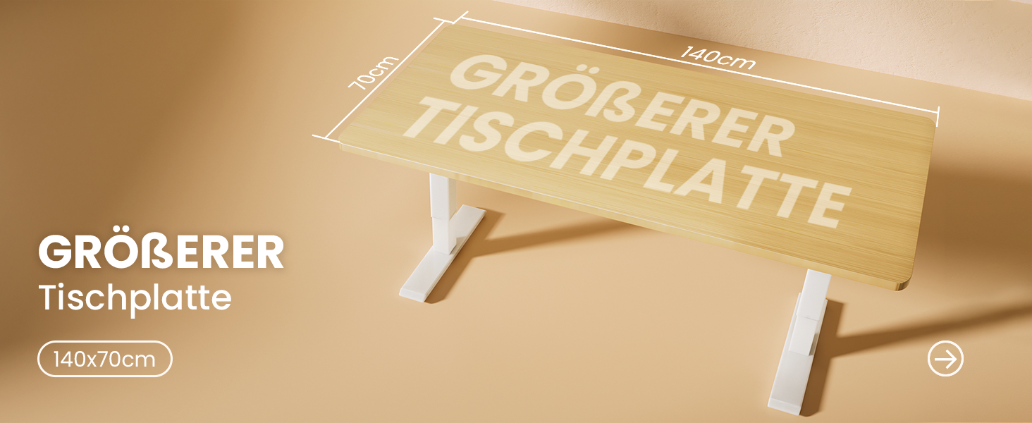 Електричний регульований стіл MAIDeSITe T1 Pro (білий) з 4-ма пам'ятями, міцний мотор та стійка металева база