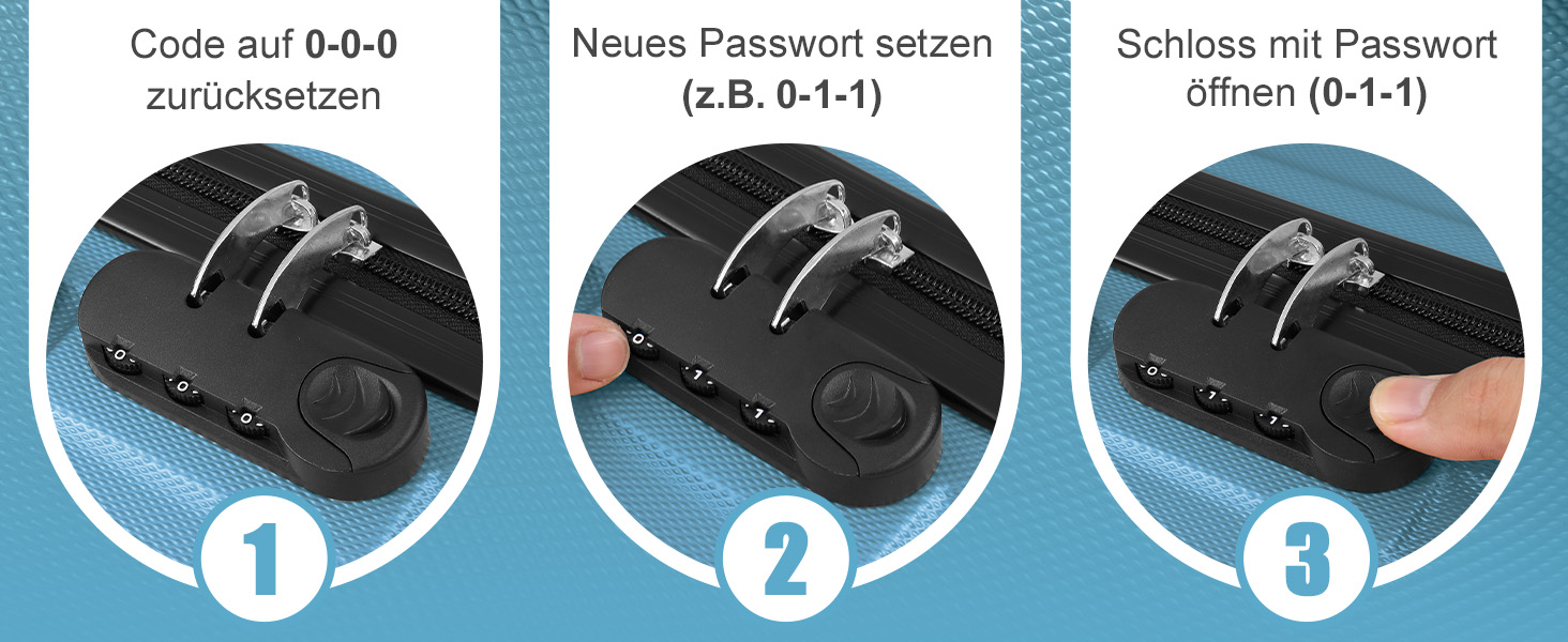 Набір валіз LEADZM 3 шт. з захистом кутів, ABS, телескопічний ручка, ручна поклажа (темно-синій)