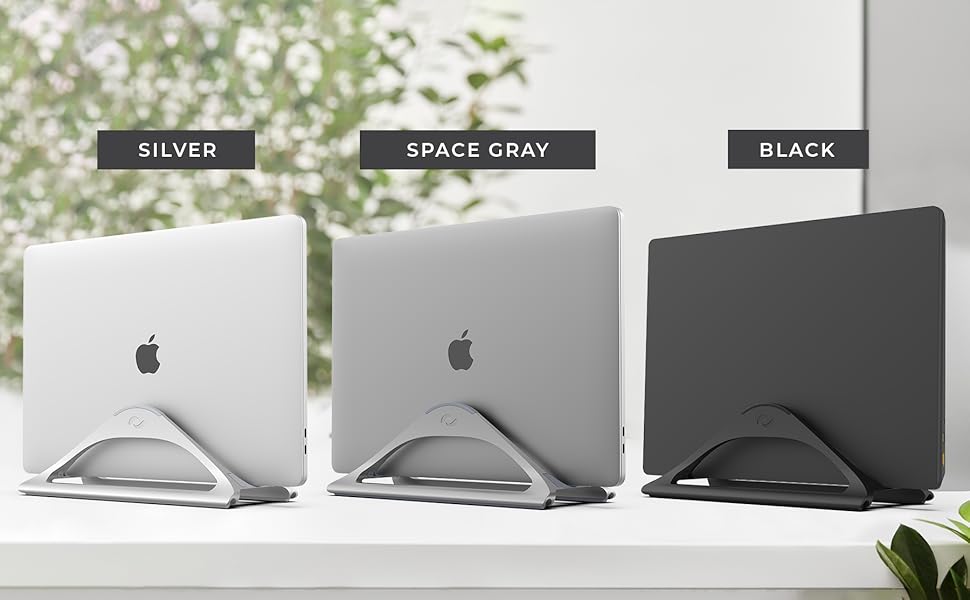 Вертикальна підставка для ноутбука HumanCentric, чорна, регульована, для MacBook, MacBook Pro та інших ноутбуків