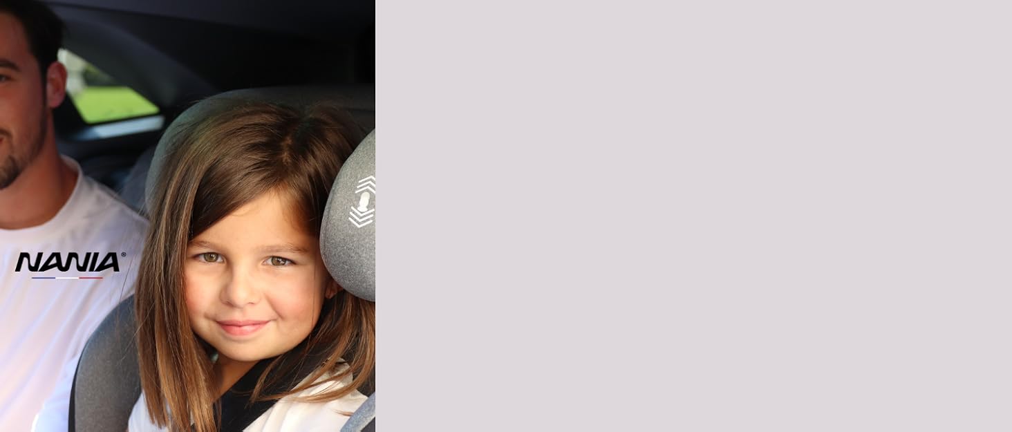 Автокрісло Nania Milano Isofix 76-150 см, 9-36 кг, 15 міс - 12 років, чорно-сіре