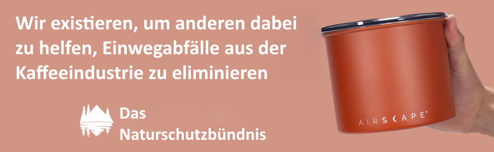 Контейнер для кави Airscape з нержавіючої сталі – герметичний контейнер для зберігання продуктів – запатентований дизайн – зберігає свіжість продуктів (середній, матовий чорний)