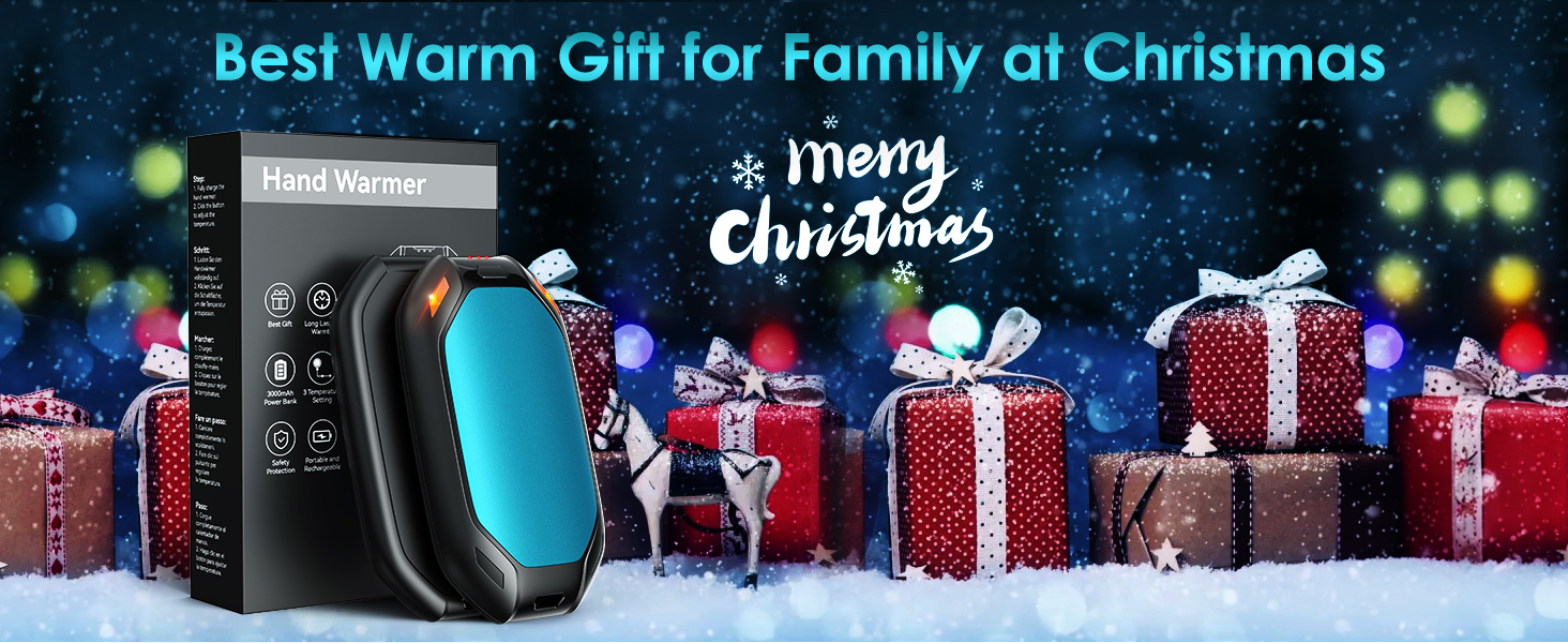 Електричний нагрівач для рук, 2 шт. Перезарядний магнітний кишеньковий нагрівач, ультралегкий та тонкий з великою ємністю 6000 mAh, 3 режими нагріву для чоловіків та жінок, для активного відпочинку, гольфу, кемпінгу (Синій, 1)