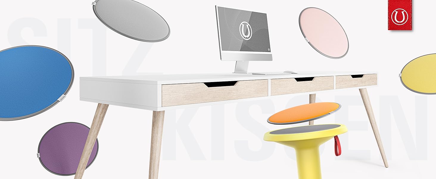 Interstuhl UPis1 - Ергономічний стілець-хокер з ефектом свингу, регульована висота, жовтий (UP Junior)