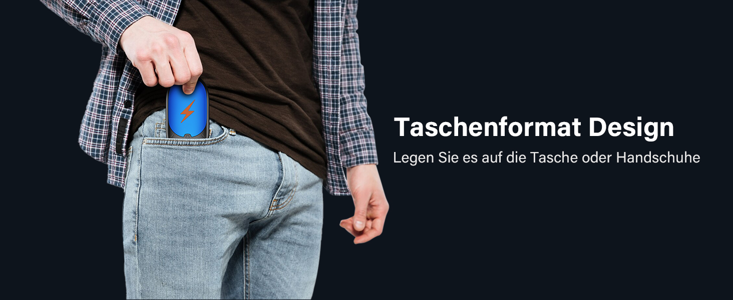 Електричні грілки для рук 2 шт., ультралегкі, перезаряджаються, портативні, 3 режими нагріву, до 24 годин, багаторазові USB грілки для рук для активного відпочинку взимку (блакитні)