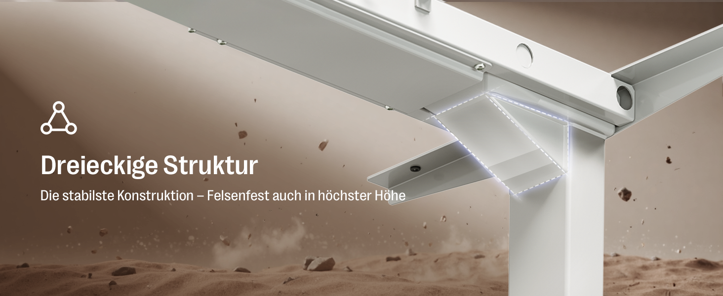 Регульований стіл MAIDeSITe S2 Pro (160x80 см) - електричний, з підняттям, чорний каркас, білий стіл, 160 кг, з захистом від зіткнень